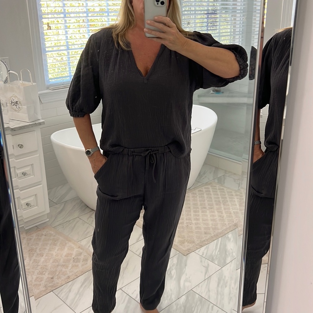 Super soft hundred percent cotton pants/top set